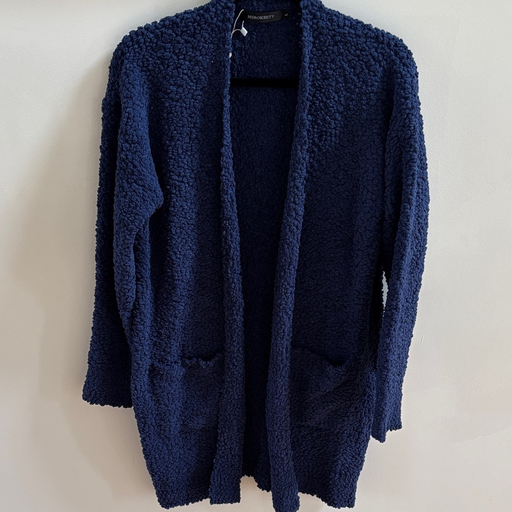 New with Tags - Cozy Chenille Navy Women's Cardigan